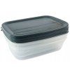 Sada 3 plastových dóz POLY – 3 × 0,6 l