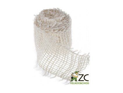 Jutová stuha 4cm x 3m - bílá