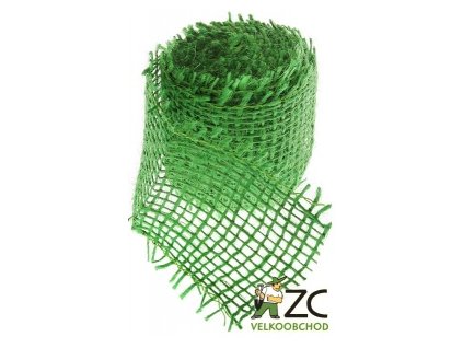Jutová stuha 4cm x 3m - světle zelená