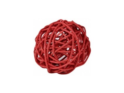 Koule aranžovací ratanová 6cm - červená