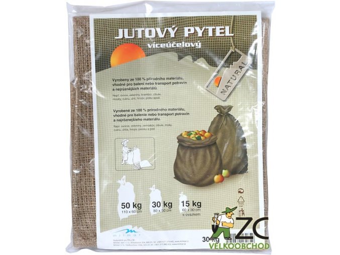 Jutový pytel 30 kg s úvazkem (50x80 cm)