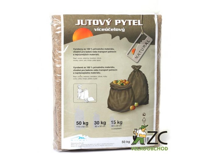 Jutový pytel 50 kg s úvazkem (60x110 cm)