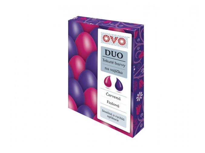 Barva na vajíčka OVO DUO červená a fialová 2x20ml