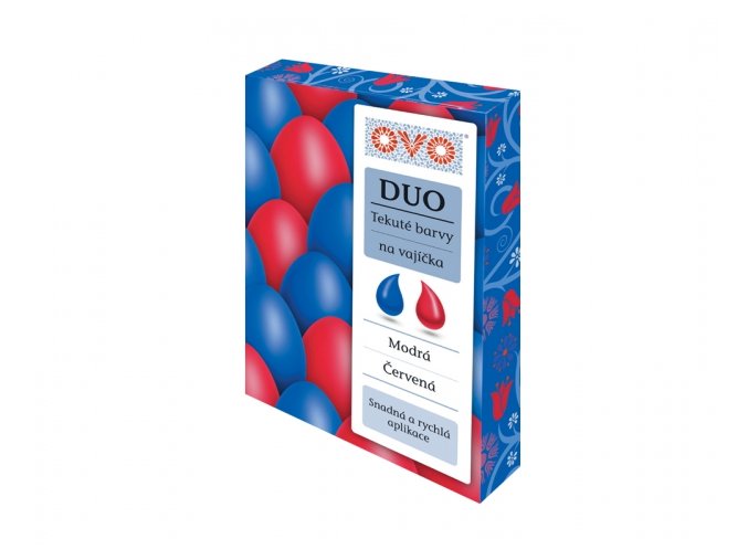 Barva na vajíčka OVO DUO modrá a červená 2x20ml