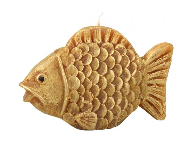 56858 svicka vanocni kapr zlaty