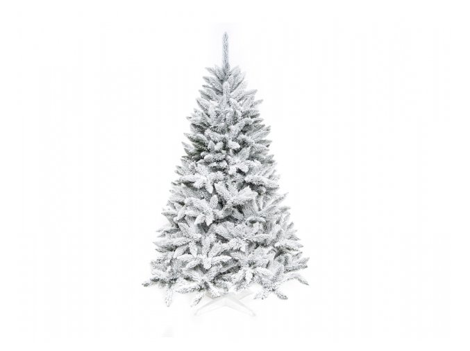 Stromek vánoční SMRK umělý zasněžený + stojan 160cm
