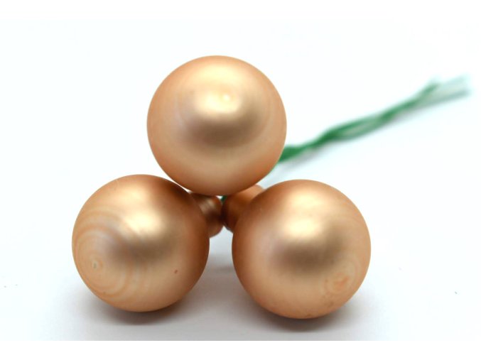 baňky na drátku 3ks - rezavá matná