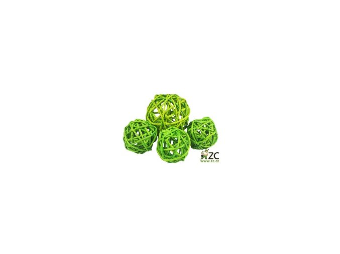 Dekorace - Lata Ball 4cm 4ks - zelený