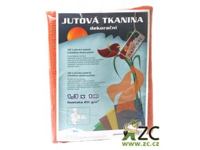 Jutová tkanina 1,3x1m - oranžová