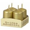 56117 svicka adventni metalicka leskla 4x6cm zlata 4ks