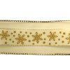 Stuha smetanová vločka 4 cm x 2,5 m