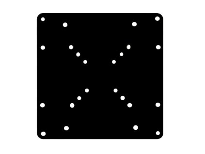 VESA adapter VESA 75x75 az na VESA200x200 Fiber Mounts VESA200