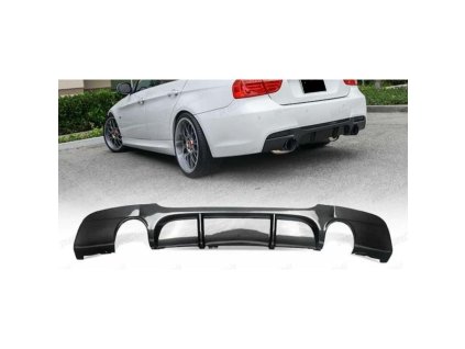 BMW E90 E91 M Performance Difuzor zadního nárazníku– Černý lesk