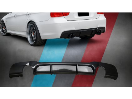 BMW E90 E91 M Performance Difuzor zadního nárazníku– Černý lesk