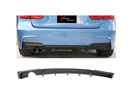 BMW F30 F31 ABS Difuzor zadního nárazníku - Černý Lesk 2012-2018