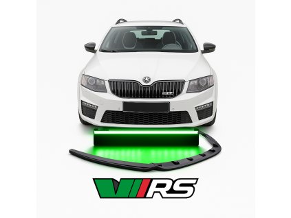 Škoda Octavia Mk3 RS Lipo spoiler pod nárazník (2013–2017) – Černý lesk