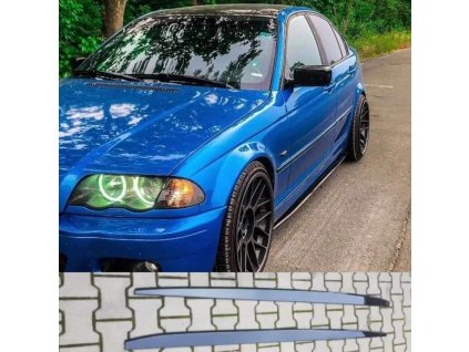 Podprahové lišty pro BMW E46 Sedan - Černý Lesk
