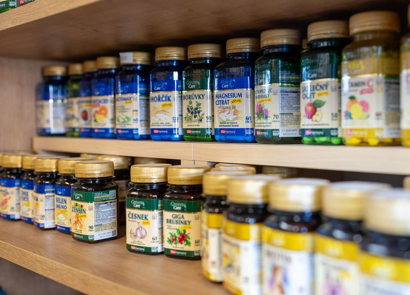 Vitamíny a doplňky stravy v prodejně DS Market Slušovice