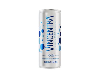 Vincentka 250 ml – plechovka přírodní minerální vody