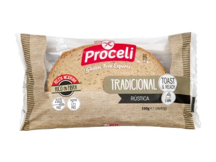 Chléb tradiční, rustikální, bez lepku, 4x40g, 160g, obal