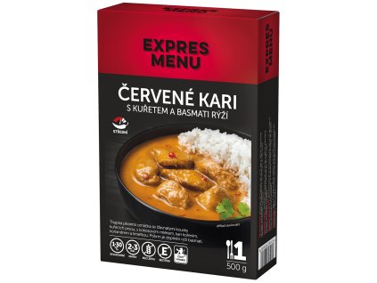 EXPRES MENU Červené kari s kuřetem a basmati rýží – dvě porce thajské chuti, obal