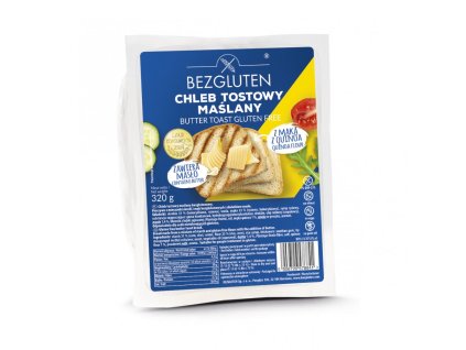 Máslový toustový chléb 320 g, Bez lepku, Jemně máslová chuť od BEZGLUTEN – DS Market