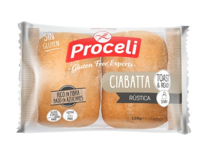 Ciabatta rustikální 120 g (2×60 g), Bez lepku, Rustikální chléb od PROCELI – DS Market