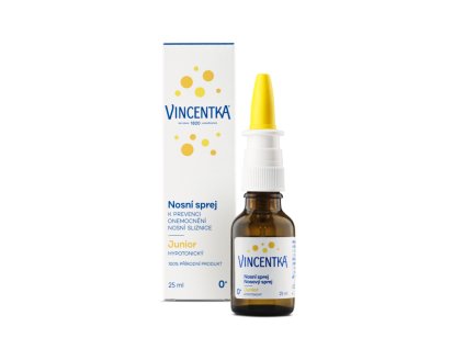 Vincentka nosní sprej Junior hypotonický, 25 ml | DS Market Slušovice