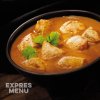 EXPRES MENU Butter Chicken - dvě porce indické exotické chutě na talíři, detail