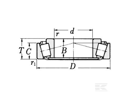 Kuželíkové ložisko 35x72x24,25 mm Timken