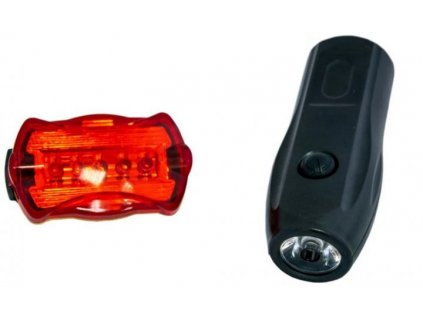 BICYCLE LIGHT T0798, přední a zadní LED svítidlo na kolo, reflektor a prostorový svit