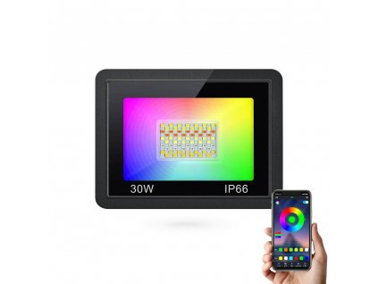 FL 30W Tuya - Chytrá domácnost TuyaSmart - LED RGB+CCT venkovní reflektor s Wifi, krytí IP66