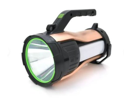 LED svítilna T96 - Kombinovaná reflektorová a prostorová dobíjecí LED svítilna, dobíjení z USB zásuvky, 7 režimů svitu