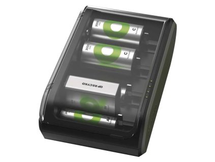 GP nabíječka baterií B631 univerzální - Nabíjí až 6 NiMH baterií současně (AAA, AA, C, D, 9V)