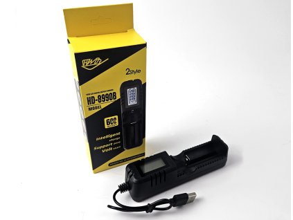 Nabíječka Li Ion 18650 USB DIGITAL a box