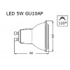 LED 5W GU10AP roz