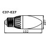 LED C37 E27 rozm