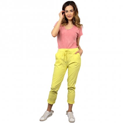 Dámské kalhoty Isabel žluté (1)