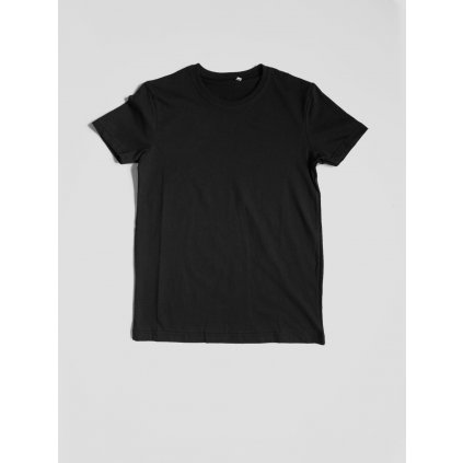 Univerzální jednobarevné tričko s krátkým rukávem černé