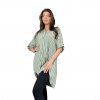 Dámská oversize pruhovaná košíle khaki (3)
