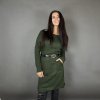 Svetrové šaty ELLIS s opaskem khaki (3)
