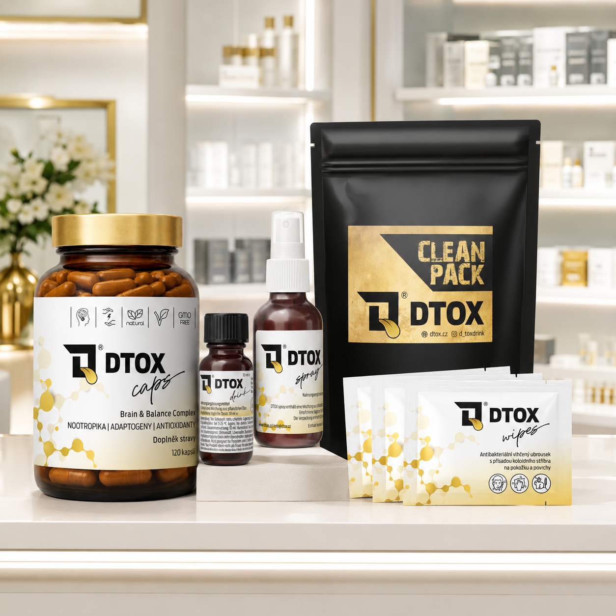 DTOX CLEAN PACK jako praktický set pro fresh rutinu