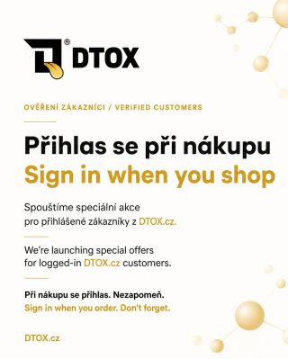 Spouštíme DTOX subscription program pro registrované a ověřené zákazníky. 🔘 Procentuální slevy nově najdeš hlavně v...