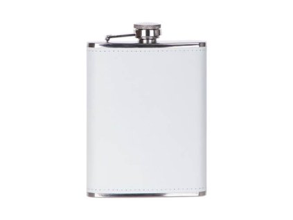 cze pl 240ml kovova likerka placatka s bilym kozenym potahem pro sublimaci 5683 1