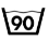 Maximum washing temperature 90ºC. Normal process Maximum washing temperature 90ºC. Normal process