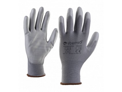 bunting grey polyurethane dipped gloves2