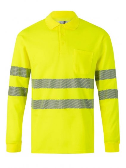 Hi-Vis bavlnená polokošeľa dlhý rukáv