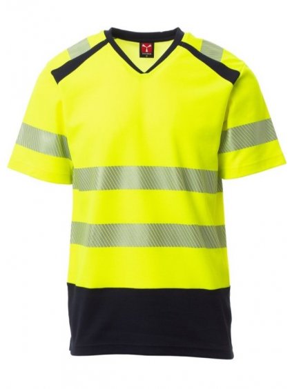 Reflexné tričko WAY žltá+modrá