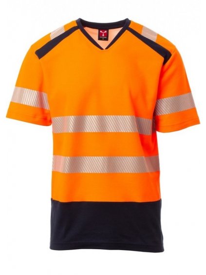 Reflexné tričko WAY oranžová+modrá