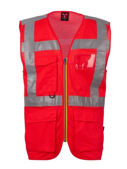 Reflexná vesta EXTRA MESH červená